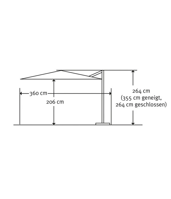 Schneider Ampelschirm Rhodos Twist, Quadratisch, Ca. B300/T300 Cm 5 Schneider Ampelschirm Rhodos Twist, Quadratisch, Ca. B300/T300 Cm – Bild 5
