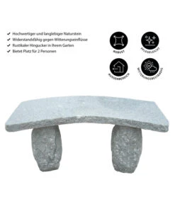 Dehner Granit-Gartenbank, Gebogen, 2-Sitzer 8 Dehner Granit-Gartenbank, Gebogen, 2-Sitzer -Gardena Store 2741668 WE IG 001 GranitGartenbankgebogen2Sitzer