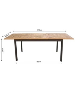 Dehner Teak-Ausziehtisch Colmar, Ca. B152-210/H76/T89 Cm -Gardena Store 2785608 WE DE 001 GartenmoebelsetTischColmar