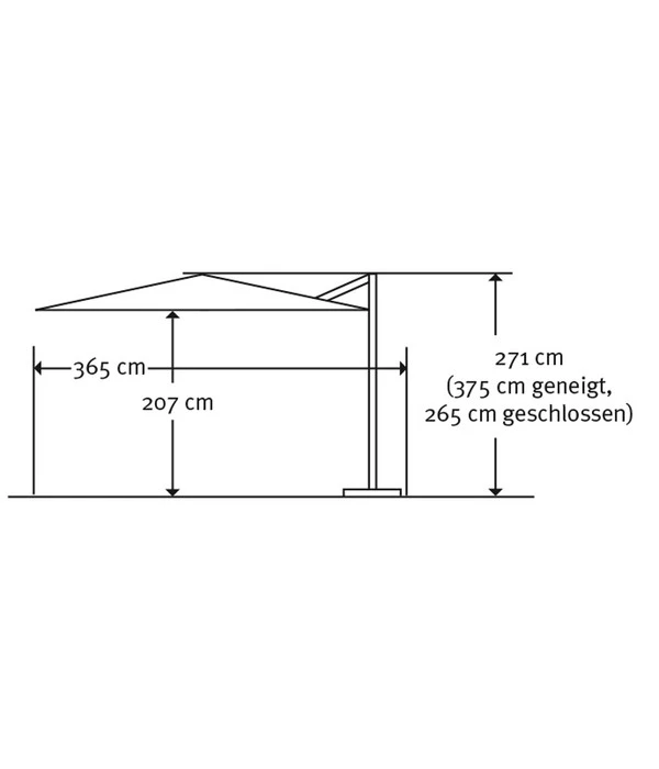 Schneider Premium Ampelschirm Monaco, Granitgrau, Quadratisch, Ca. B300/T300 Cm 12 Schneider Premium Ampelschirm Monaco, Granitgrau, Quadratisch, Ca. B300/T300 Cm – Bild 12