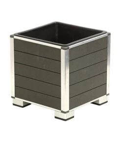 Gardena Store 11 Dehner WPC-Topf Inkl. Kunststoff-Einsatz, Anthrazit