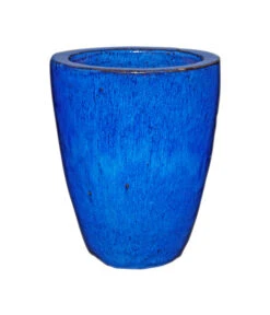 Gardena Store 19 Keramik-Topf Delphi, Rund, Blau Glasiert