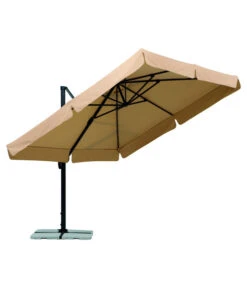 Schneider Classics Sonnenschirm Rhodos, Holzoptik, Quadratisch Ca. B300/T300 Cm -Gardena Store 3927571 BildD 001 SchneiderSonnenschirmRhodosAmpelschirmRhodosNatur
