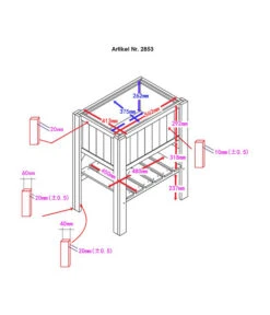 Habau Hochbeet Kompakt Mit Ablage, Ca. B60/H89/T45 Cm -Gardena Store 4031191 WE DE 001 HochbeetKompakt