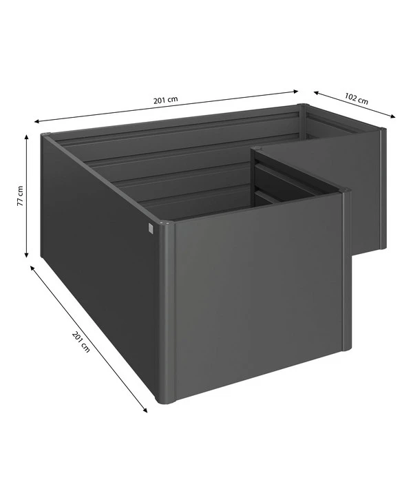 Biohort Metall-HochBeet L, Ca. B201/H77/T201 Cm 3 Biohort Metall-HochBeet L, Ca. B201/H77/T201 Cm – Bild 3