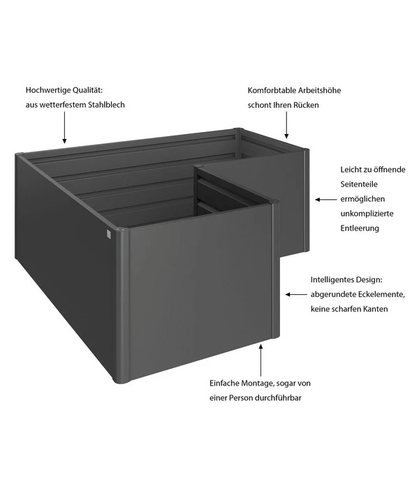 Biohort Metall-HochBeet L, Ca. B201/H77/T201 Cm 2 Biohort Metall-HochBeet L, Ca. B201/H77/T201 Cm – Bild 2
