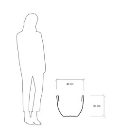 Farmet Kunststoff-Topf Orione -Gardena Store 4178166 WE DE 004 ORIONERunderPflanzkuebelDurchmesser40cm30cmhochSTEINBEIGE