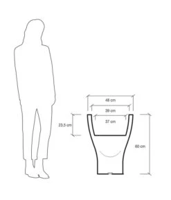Farmet Kunststoff-Pflanzkübel Domus, Ca. ø 48/H60 Cm, Perlweiß Beleuchtet -Gardena Store 4181608 WE DE 004 DOMUSRunderPflanzkuebelDurchmesser48cm60cmhochPERLWEISSBELEUCHTETPERLWEISS