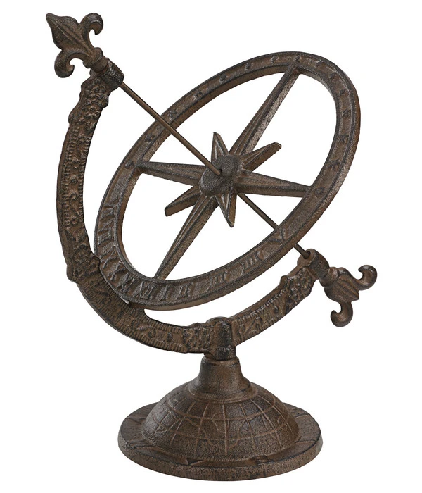 Dehner Gusseisen-Deko-Sonnenuhr, Ca. B33/H34/T24 Cm, Dunkelbraun 1 Dehner Gusseisen-Deko-Sonnenuhr, Ca. B33/H34/T24 Cm, Dunkelbraun