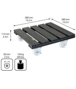 Wagner WPC-Pflanzenroller, 38 X 38 Cm, Anthrazit -Gardena Store 4272480 WE BG 003 MULTIROLLERWPC
