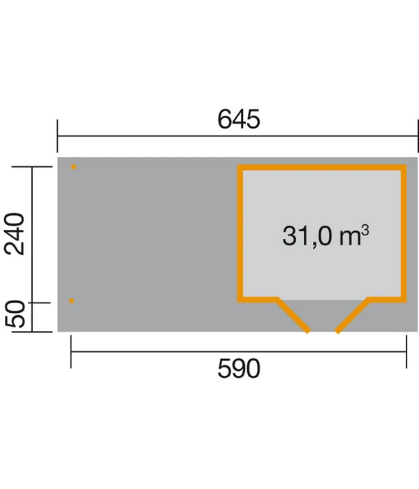 Weka Designhaus 126 B+ Gr. 1, Ca. B645/H247/T316 Cm 2 Weka Designhaus 126 B+ Gr. 1, Ca. B645/H247/T316 Cm – Bild 2