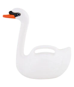 ESSCHERT DESIGN Esschert Kunststoff-Gießkanne Schwan, Weiß, 2 L