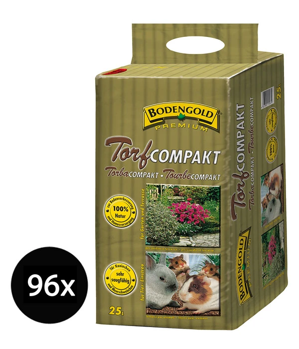 Ziegler Bodengold Torf Compakt, 96 X 25 Liter 1 Ziegler Bodengold Torf Compakt, 96 X 25 Liter