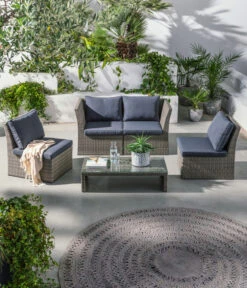 Dehner Geflecht-Lounge Rom, 4-teilig 23 Dehner Geflecht-Lounge Rom, 4-teilig -Gardena Store 4407334 WE MO 001 DehnerGeflechtLoungeRomNEU