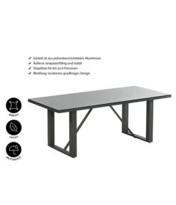 Dehner Alutisch Monaco, Ca. B200/H73/T90 Cm -Gardena Store 4424891 WE IG 001 TischMonaco