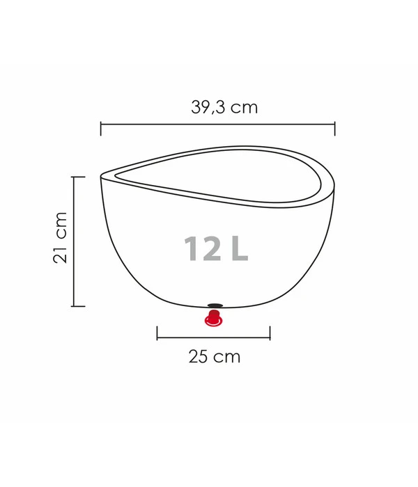 Scheurich Kunststoff-Topf Wave Globe, Rund, Ca. Ø39,3/H21 Cm 4 Scheurich Kunststoff-Topf Wave Globe, Rund, Ca. Ø39,3/H21 Cm – Bild 4