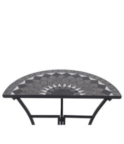 Siena Garden Mosaiktisch Como Halbrund, Ca. B35/H71/T70 Cm -Gardena Store 4498796 WE DE 001 TischComoH71cm