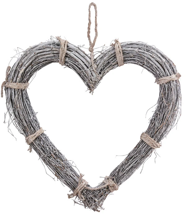 Dehner Türkranz Herz, Weiß, Ca. Ø38 Cm 1 Dehner Türkranz Herz, Weiß, Ca. Ø38 Cm