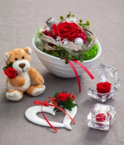 Dehner Keramik-Herz Mit Longlife-Rose Evelin, Ca. B11,5/H3 Cm -Gardena Store 6537732 8167041 6380935 6034458 WE MO 001 Longlife