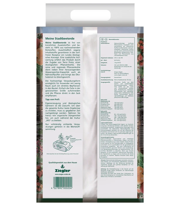 Ziegler Meine Stadtbeeterde Torffrei, 36 X 18 Liter 3 Ziegler Meine Stadtbeeterde Torffrei, 36 X 18 Liter – Bild 3