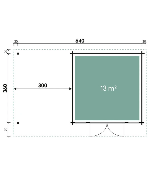 Wolff Finnhaus Gartenhaus Trondheim 70-B, Inkl. Seitendach Links 3 Wolff Finnhaus Gartenhaus Trondheim 70-B, Inkl. Seitendach Links – Bild 3