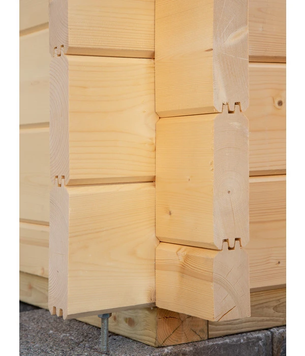 Wolff Finnhaus Gartenhaus Trondheim 70-B, Inkl. Seitendach Links 15 Wolff Finnhaus Gartenhaus Trondheim 70-B, Inkl. Seitendach Links – Bild 15