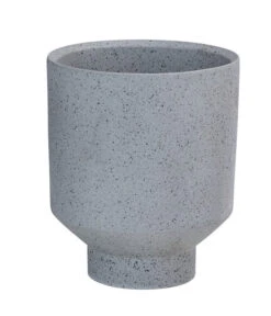 Dehner Keramik-Übertopf Sky, Konisch, Grau, Ca. Ø13,5 Cm