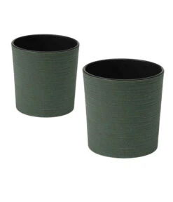 Siena Garden Kunststoff-Topf-Set ECO Lens, Rund, Ca. Ø25/H25 & Ø30/H30,5 Cm, 2-teilig
