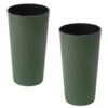 Siena Garden Kunststoff-Topf ECO Locon, Konisch, Grün, Ca. Ø25/H46,5 Cm, 2er-Set