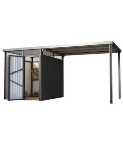 Pergart Metallgerätehaus Basel Inkl. Schleppdach