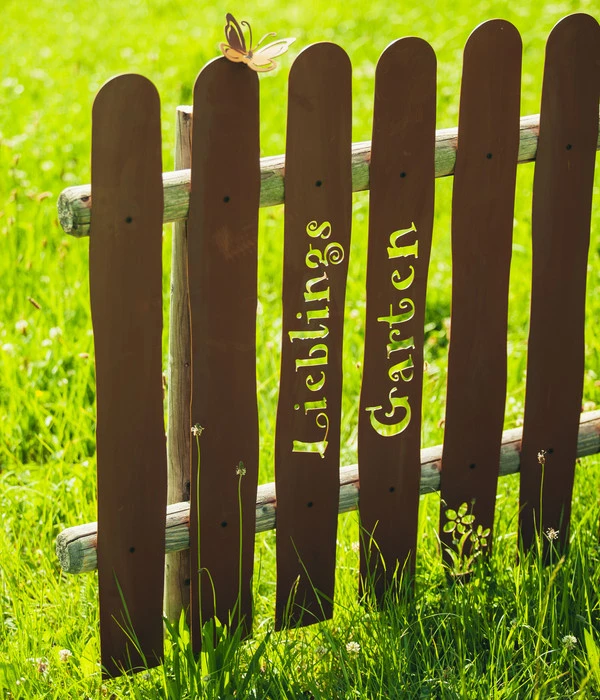 Ferrum Art Design Metall-Zaunlatte Lieblings, Ca. H90 Cm 2 Ferrum Art Design Metall-Zaunlatte Lieblings, Ca. H90 Cm – Bild 2