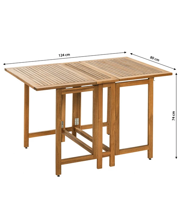 Dehner Balkonklapptisch Macao, Ca. B124/H74/T80 Cm 5 Dehner Balkonklapptisch Macao, Ca. B124/H74/T80 Cm – Bild 5