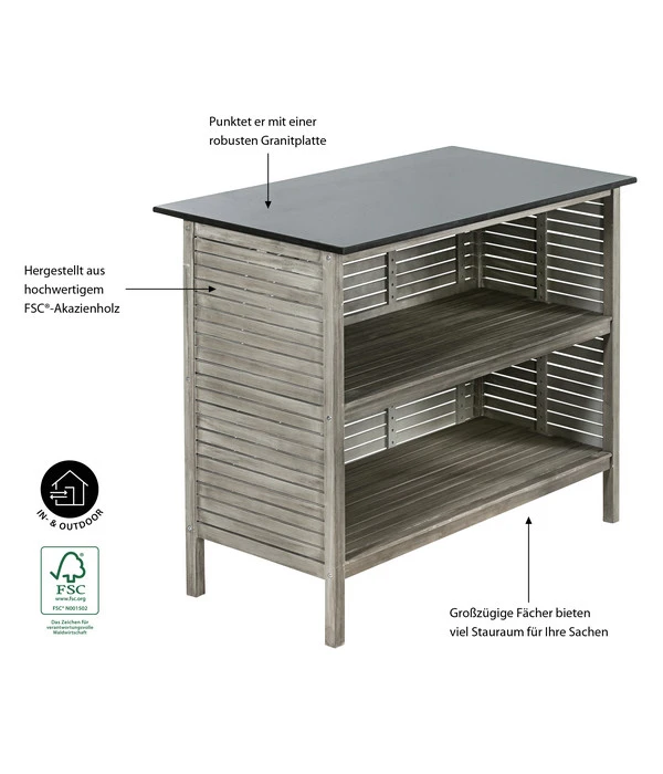 Dehner Bartisch Southampton, Ca. B115/H105/T65 Cm 5 Dehner Bartisch Southampton, Ca. B115/H105/T65 Cm – Bild 5