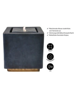 Dehner Polyresin-Gartenbrunnen Praca Mit LED-Beleuchtung, Quadratisch -Gardena Store 6743645 WE IG 001 DehnerPolyresinGartenbrunnenPracaNEU