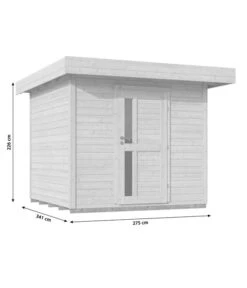 Weka Designhaus 172 Gr. 1, Ca. B275/H226/T341 Cm -Gardena Store 6854467 WE BG 001 WekaGartenhausSkizze