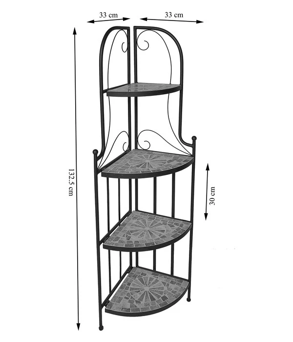 Dehner Mosaik Eckregal Grazia, Ca. B33/H132,5/T33 Cm 6 Dehner Mosaik Eckregal Grazia, Ca. B33/H132,5/T33 Cm – Bild 6