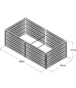 Vitavia Hochbeet Oslo, Seegras/alu -Gardena Store 6882658 WE BG 002 VitaviaHochbeetOsloNeu