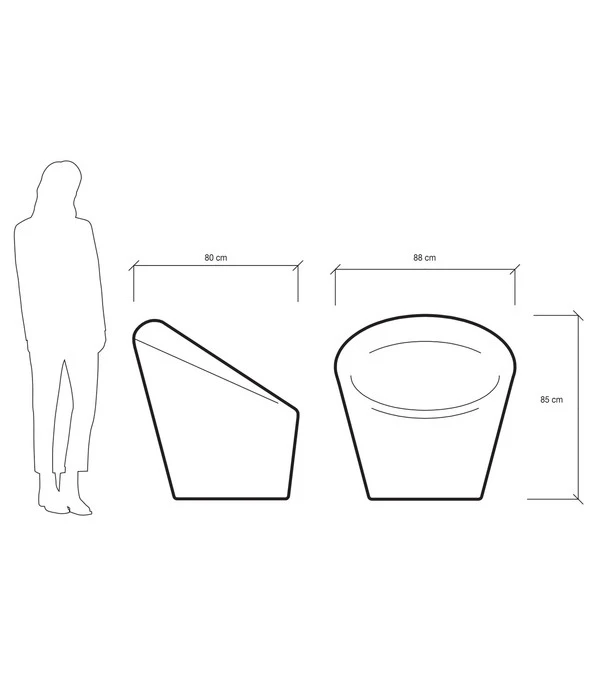 Farmet Kunststoff-Gartensessel Happy, Fluoreszierend 3 Farmet Kunststoff-Gartensessel Happy, Fluoreszierend – Bild 3