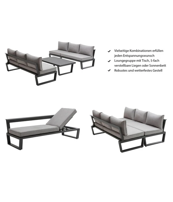 Dehner Liegenset Bellevue, 3-teilig 8 Dehner Liegenset Bellevue, 3-teilig – Bild 8