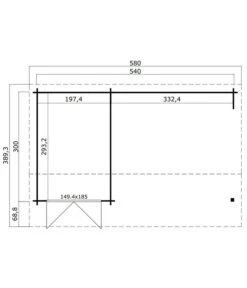 Lasita Maja Gartenhaus Kenzo, Ca. B580/H273,6/T389,3 Cm -Gardena Store 6915748 WE DE 001 LasitaMajaBlockbohlenhausKenzo