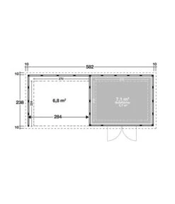 Wolff Finnhaus Metallgerätehaus Eleganto 3024, Inkl. Lounge Links, Ca. B602/H227/T258 Cm 5 Wolff Finnhaus Metallgerätehaus Eleganto 3024, Inkl. Lounge Links, Ca. B602/H227/T258 Cm -Gardena Store 6929442 WE DE 001 FinnhausEleganto