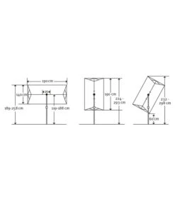 Schneider Sonnenschirm Novara, Rechteckig, Ca. B190/T140 Cm -Gardena Store 6953541 WE BG 001 SchneiderSonnenschirmNovarasilvergrau