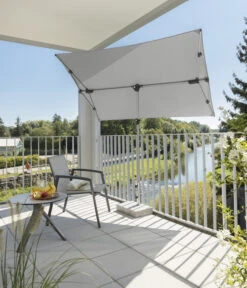 Schneider Sonnenschirm Novara, Rechteckig, Ca. B190/T140 Cm -Gardena Store 6953541 WE MO 001 SchneiderSonnenschirmNovarasilbergrau