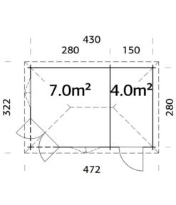 Palmako Pavillon Melanie, Ca. B472/H285/T322 Cm -Gardena Store 6976849 WE BG 001 PavillonMelanieNatur