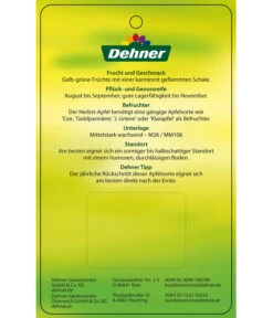 Herbstapfel 'Gravensteiner' -Gardena Store 7657398 HerbstapfelGravensteiner Etikett 2