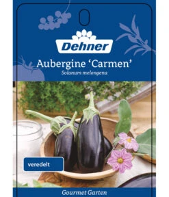 Dehner Gourmet Garten Aubergine, Veredelt -Gardena Store 8830051 GGAubergineCarmen Etikett 1
